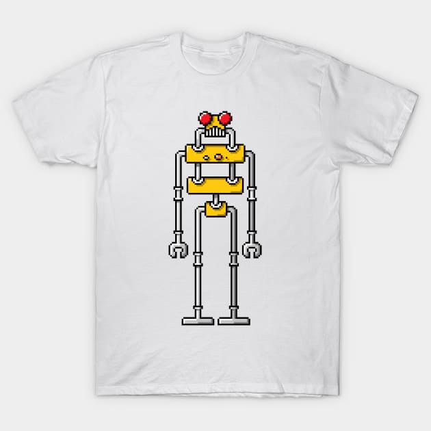 Pixel Robot 102 T-Shirt by Vampireslug